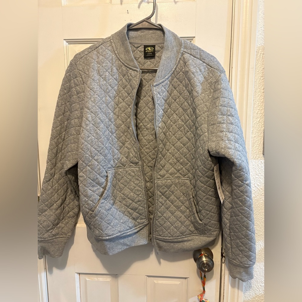 Gray Quilted Jacket